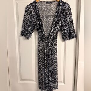 Apt. 9 Black and White Patterned Top